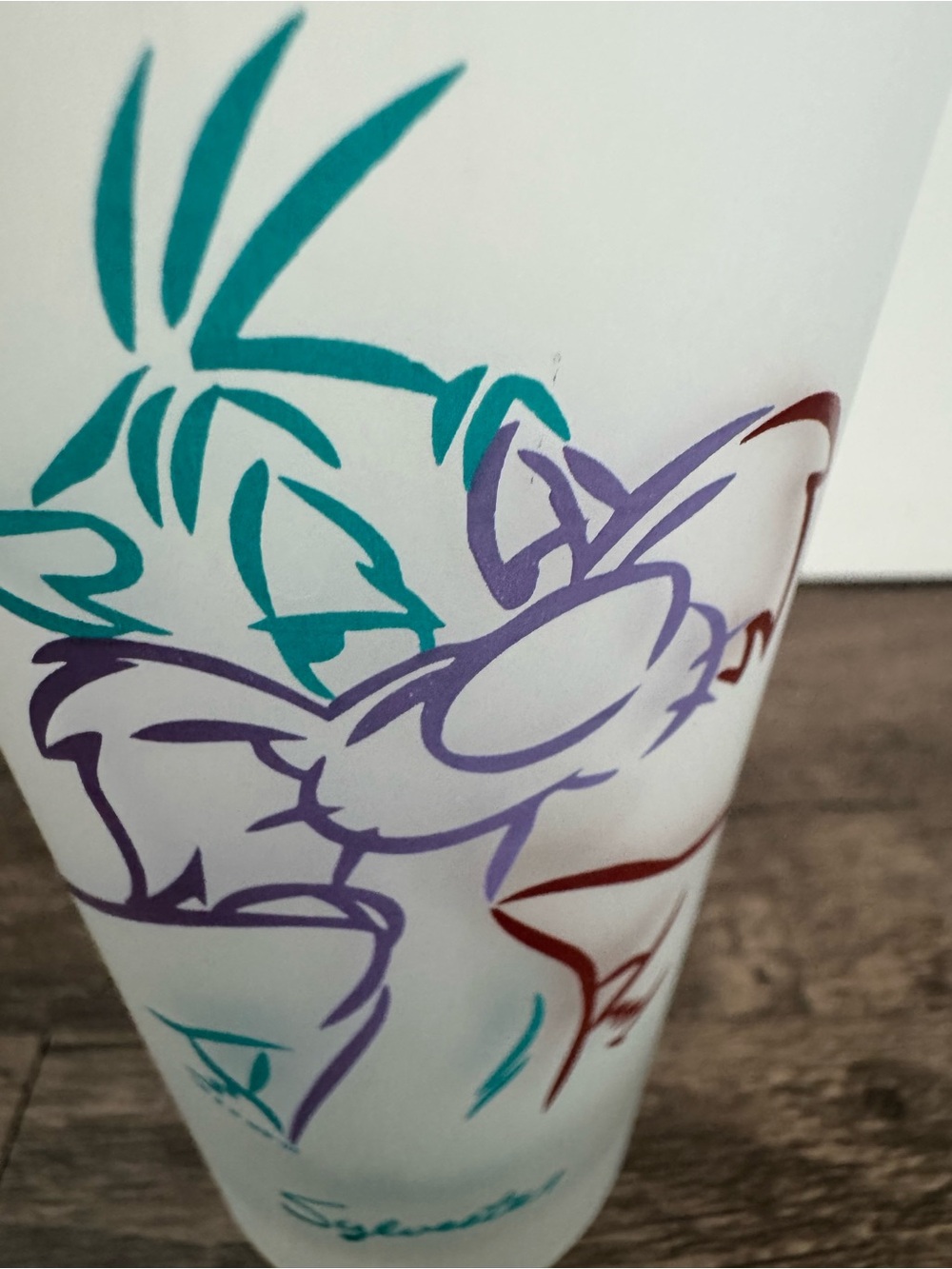 Sylvester frosted glass vintage 1995